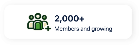 2,000+ members and growing