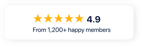 4.9 rating from 1,200+ happy members